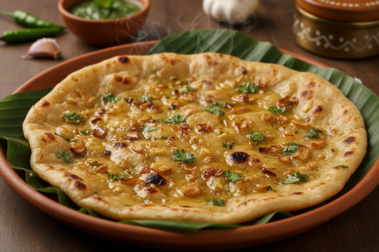 garlic roti indian style